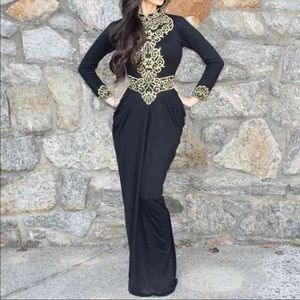 Beautiful gold and black gown